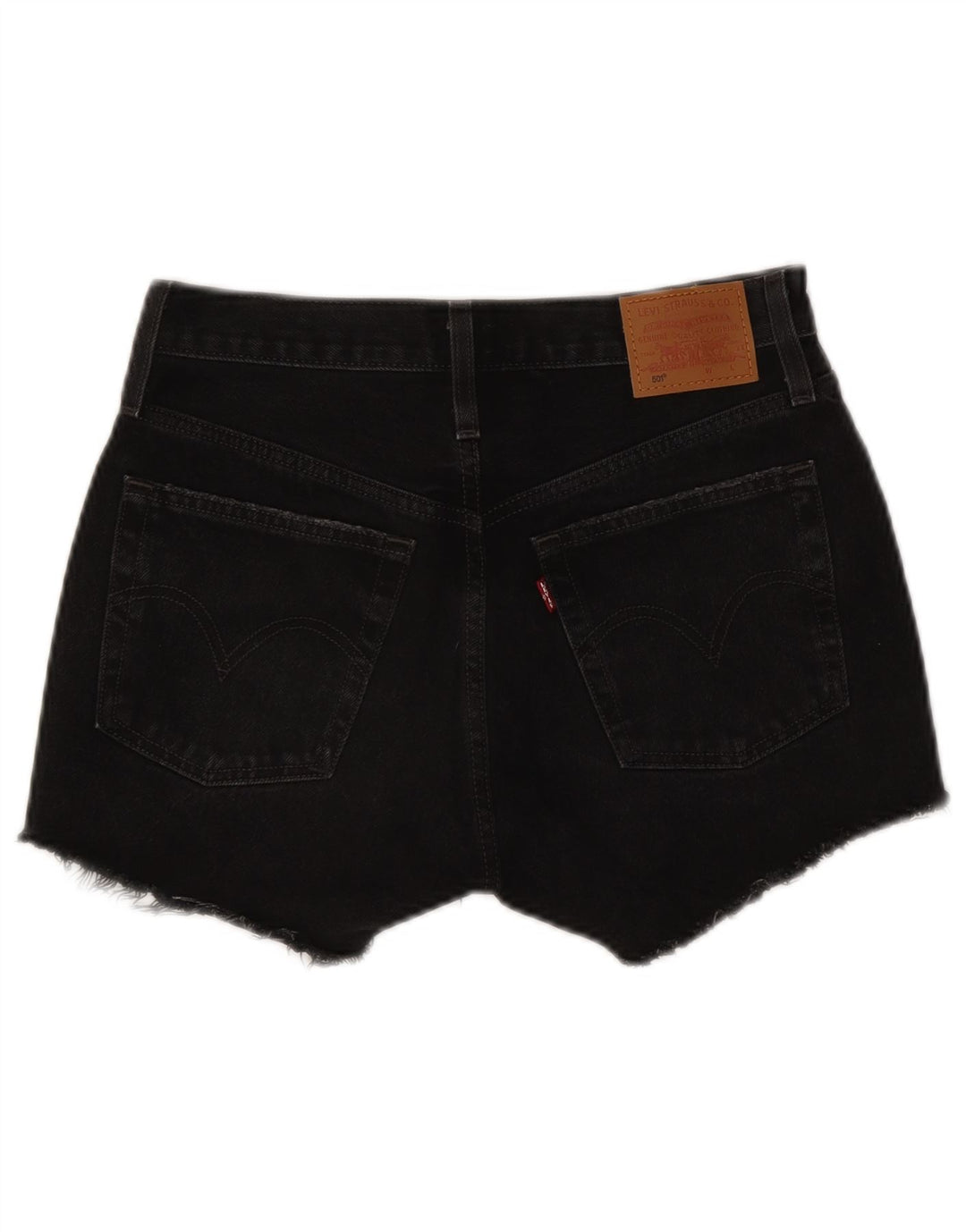 Levi's Short en Jean 501 Distressed Femme W28 Noir Moyen