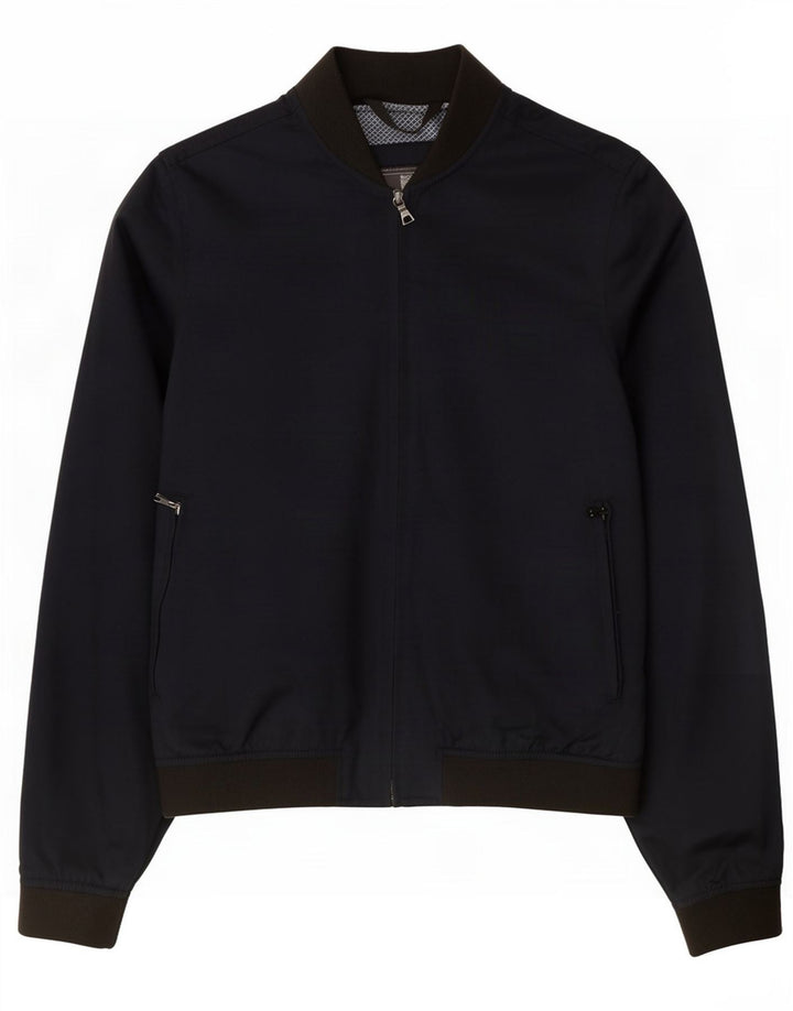 Marks & Spencer Veste Bomber Homme UK 36 Petit Bleu Marine Colorblock