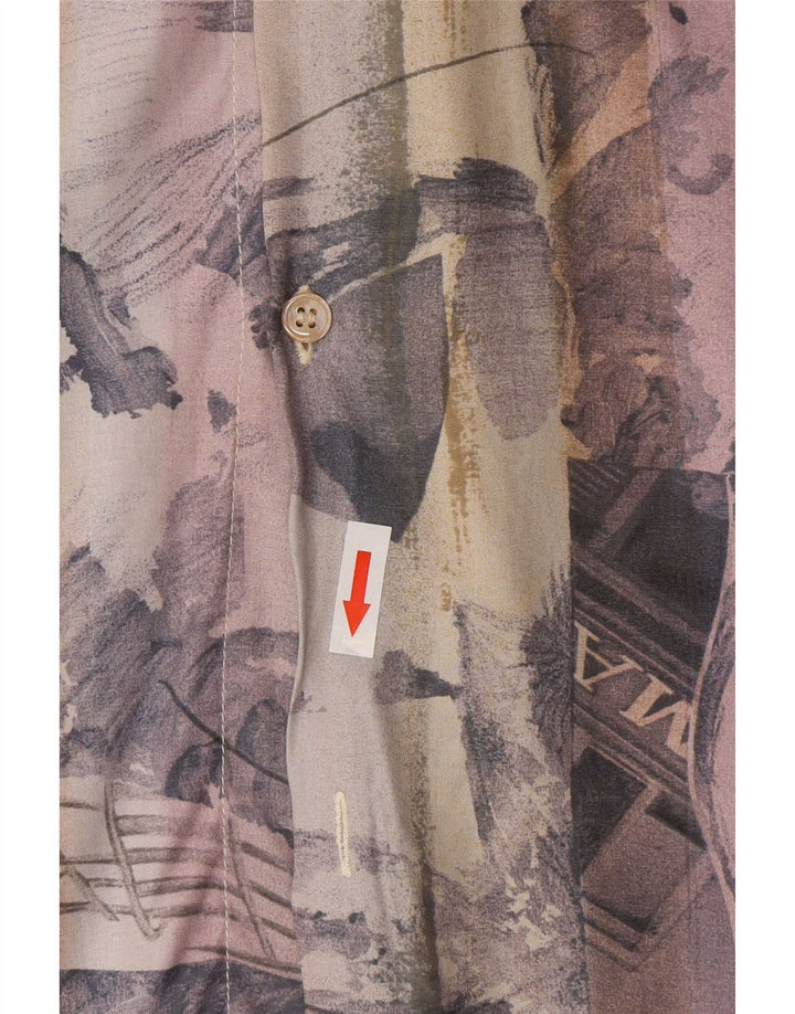 Touche Chemise homme motif abstrait grande viscose multicolore
