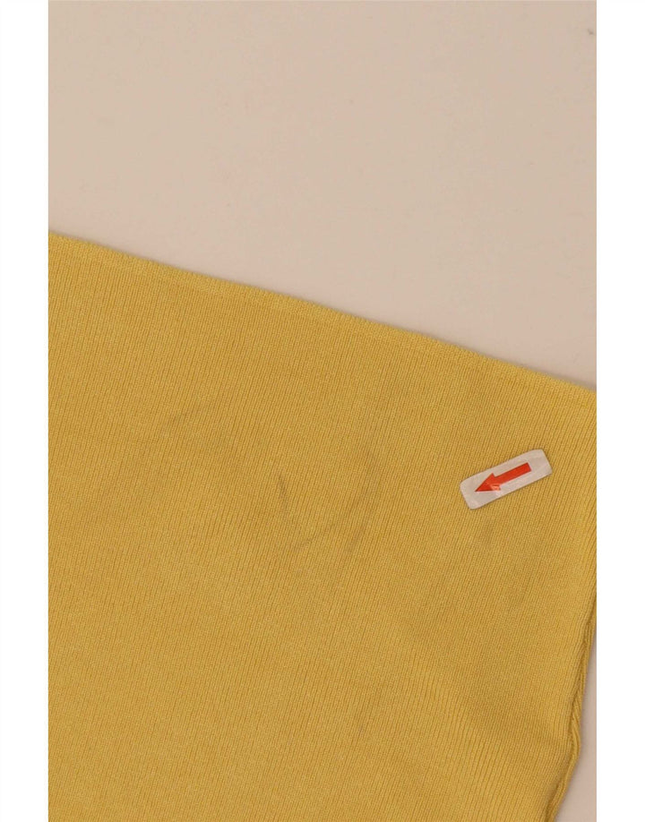Zara Débardeur court pour femme UK 12 Viscose jaune moyen