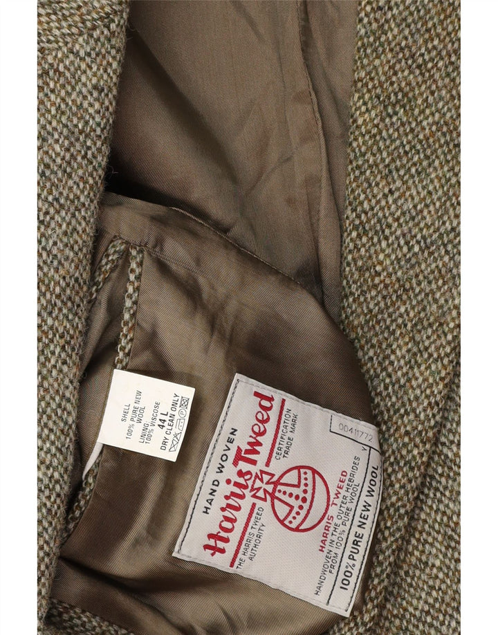 HARRIS TWEED Veste blazer à 2 boutons pour homme UK 44 2XL Laine kaki