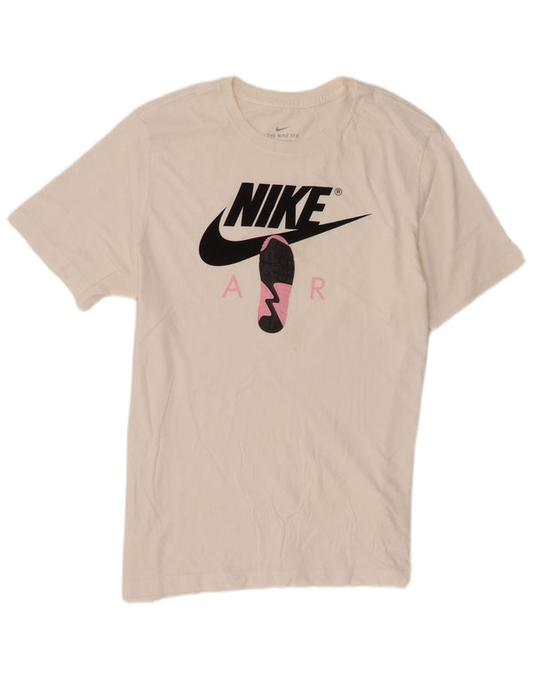 Nike T-shirt graphique pour homme en coton blanc Taille L