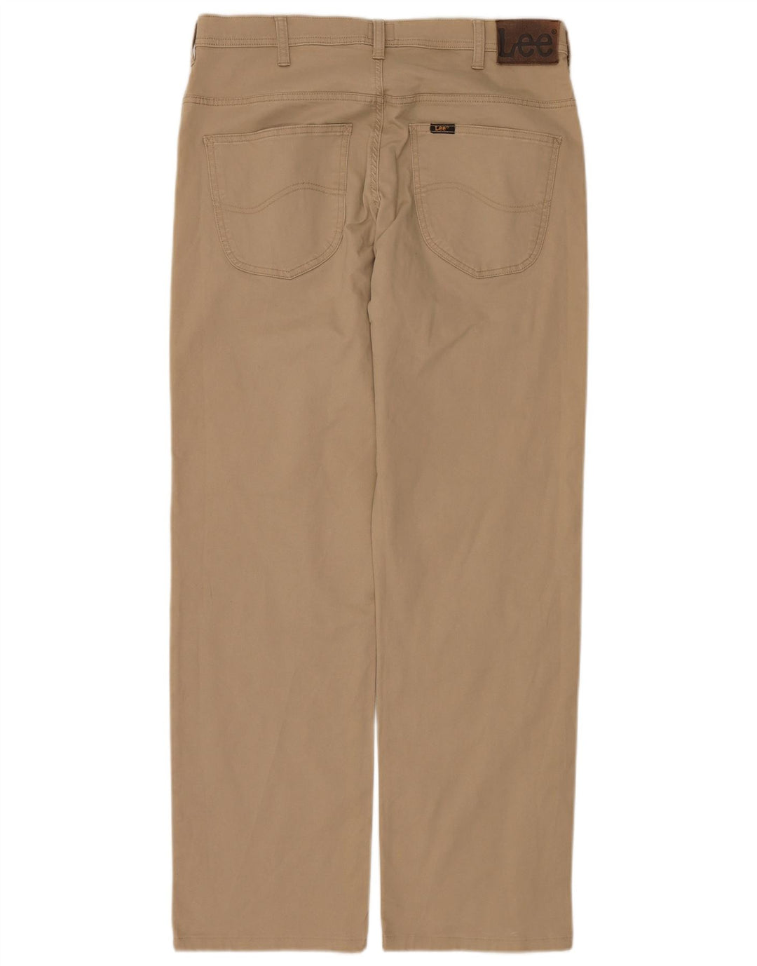 LEE Pantalon décontracté droit Brooklyn pour homme W34 L34 Beige Coton