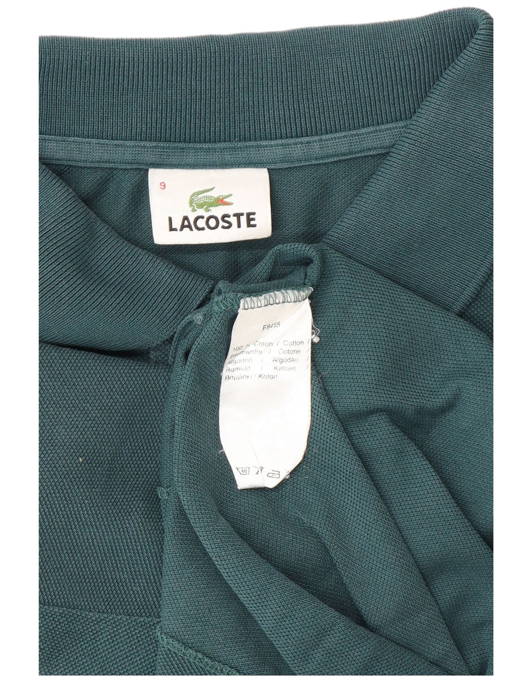 LACOSTE Polo Homme Taille 9 4XL Vert Coton