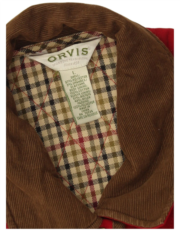 Orvis Veste matelassée surdimensionnée pour femme UK 16 Large Rouge Polyester