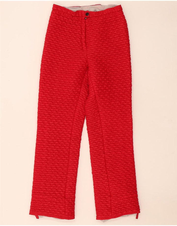 Pantalon de ski femme vintage W26 L27 Rouge