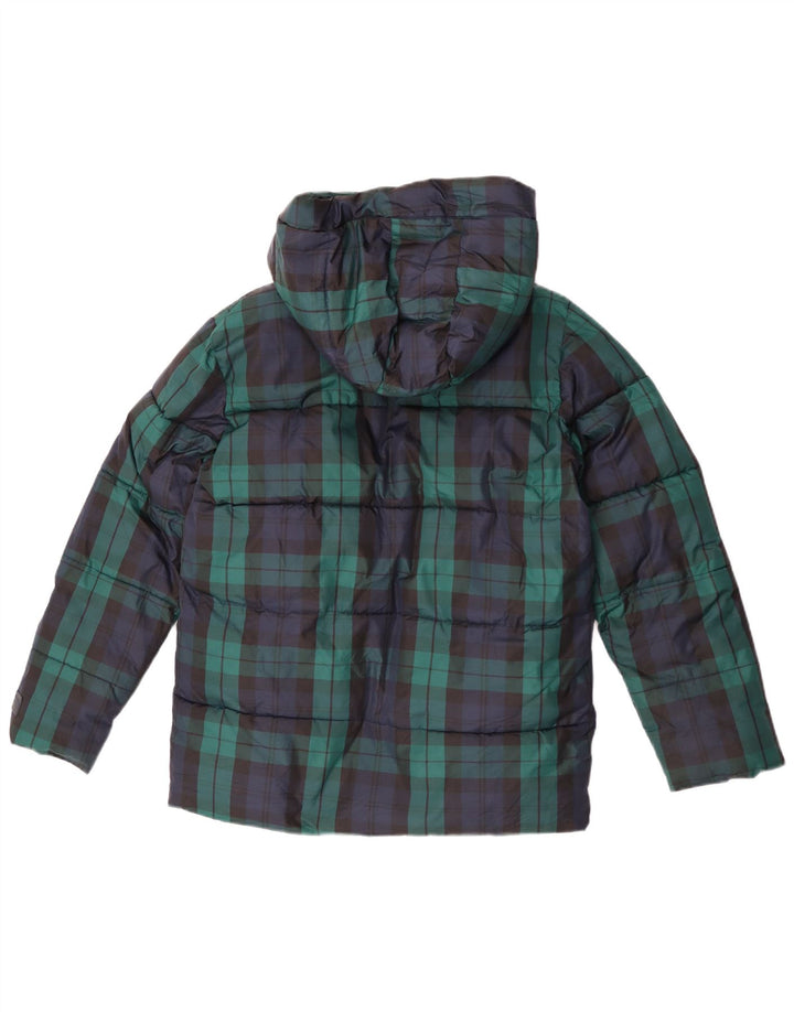 Gap Veste matelassée à capuche pour garçon 13-14 ans 2XL Bleu marine à carreaux Polyester
