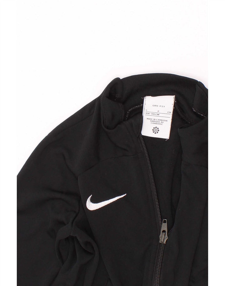 Nike Filles Dri Fit Survêtement Top Veste 4-5 ans Petit Noir Polyester