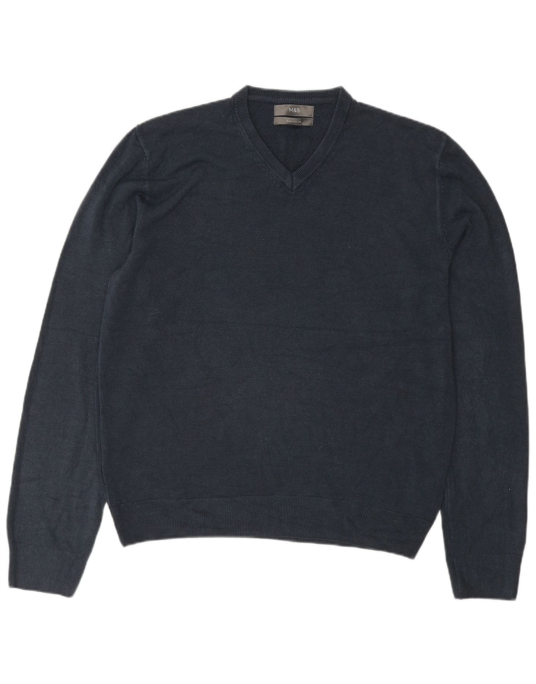 Marks & Spencer Pull col V Homme Bleu Marine Moyen Acrylique