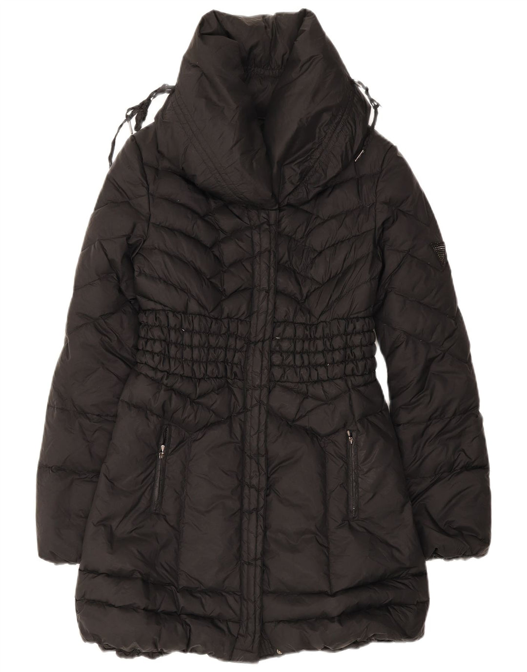 Guess Manteau rembourré pour femme UK 8 Small Noir Polyester