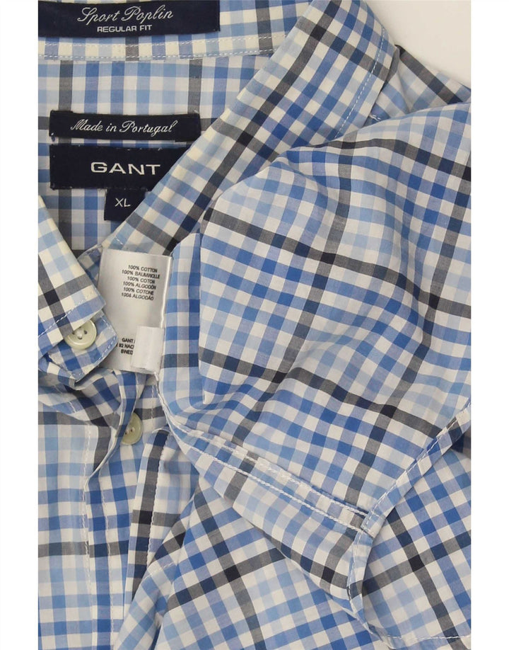 Gant Chemise Regular Fit XL Bleu Vichy Coton