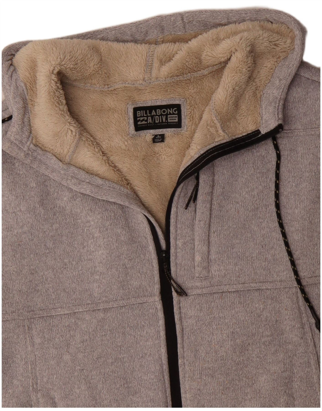 BILLABONG Pull à capuche zippé sans manches pour hommes petit gris polyester