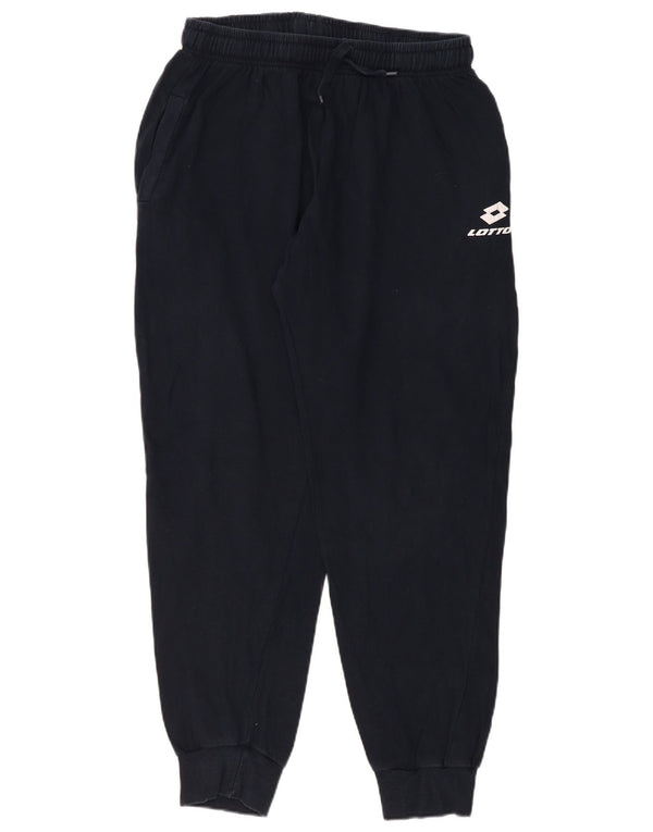 LOTTO Mens Tracksuit Trousers Joggers 2XL Black Cotton