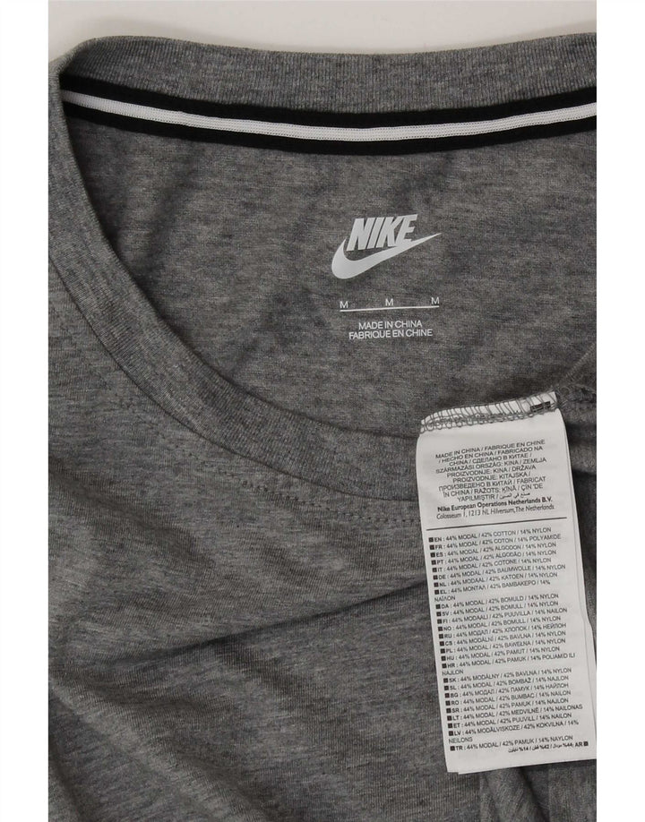 Nike T-shirt pour femme UK 14 Gris moyen moucheté modal