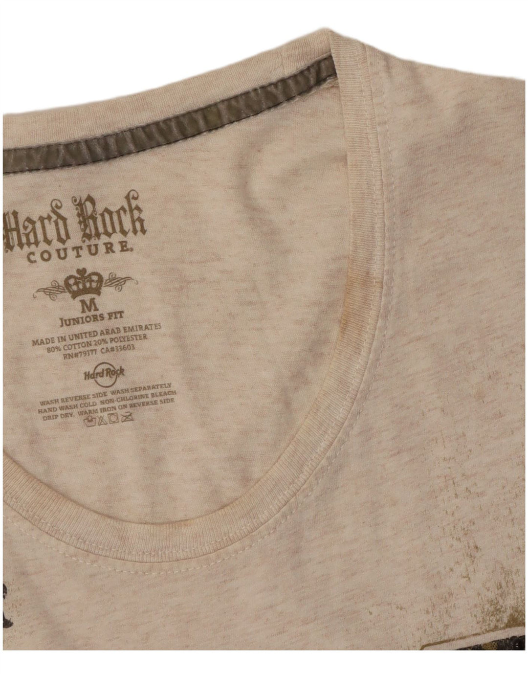 HARD ROCK CAFE T-Shirt Graphique Rome Fille 13-14 Ans Gris Moyen