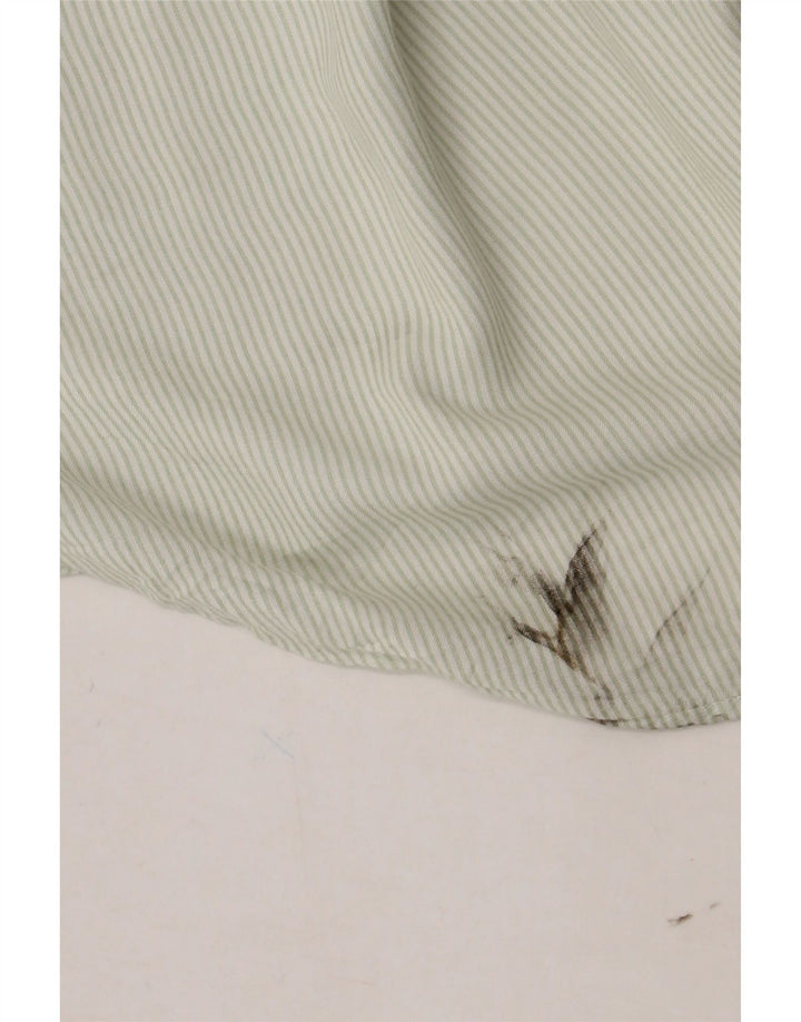 Marks & Spencer Chemise pull pour femme UK 6 XS Vert à fines rayures Viscose