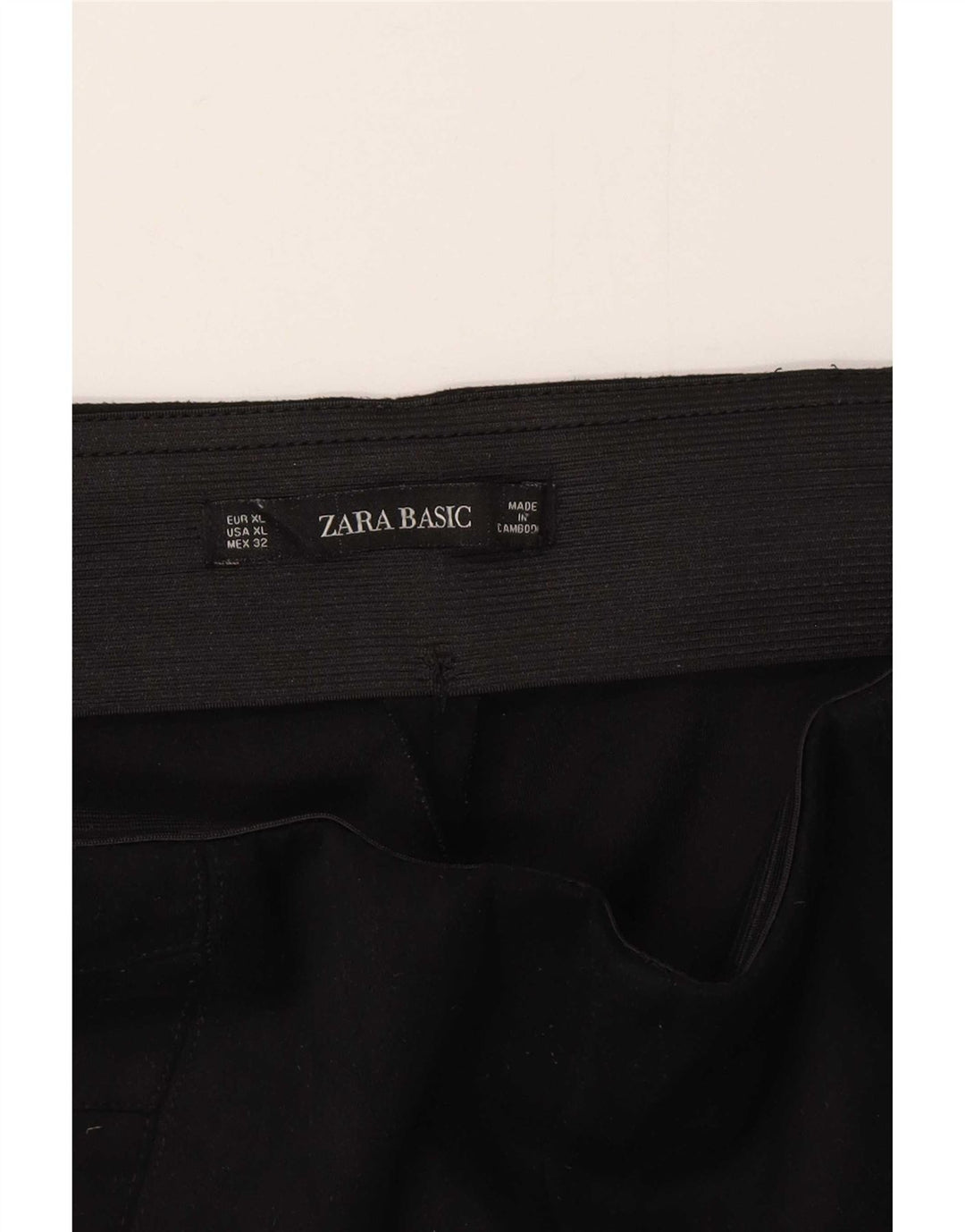 Zara Pantalon Slim Femme XL W36 L27 Noir