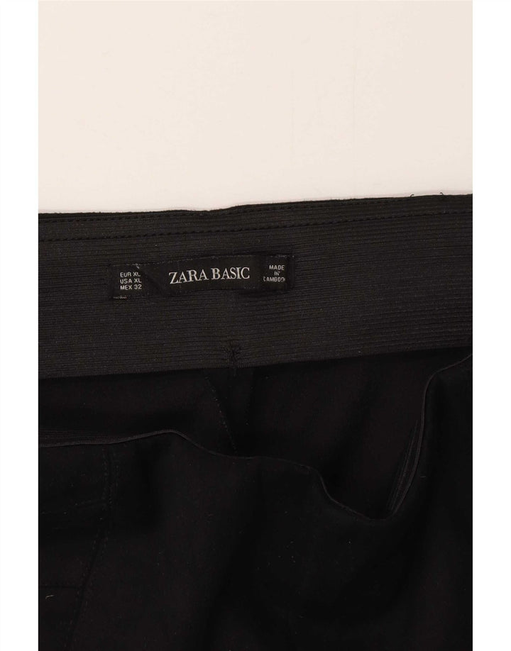 Zara Pantalon Slim Femme XL W36 L27 Noir