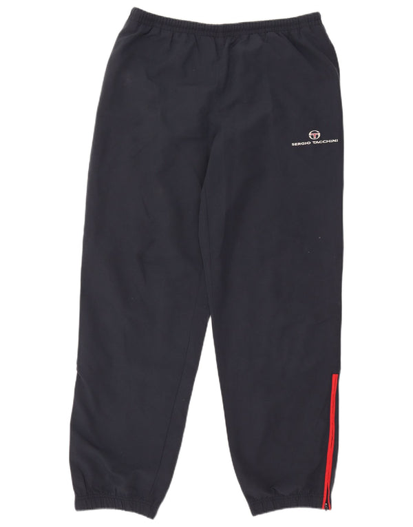Sergio Tacchini Mens Tracksuit Trousers Joggers Large  Navy Blue Polyester