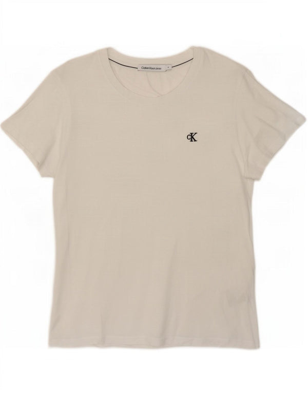 Calvin Klein Jeans T-Shirt Femme UK 18 XL Blanc