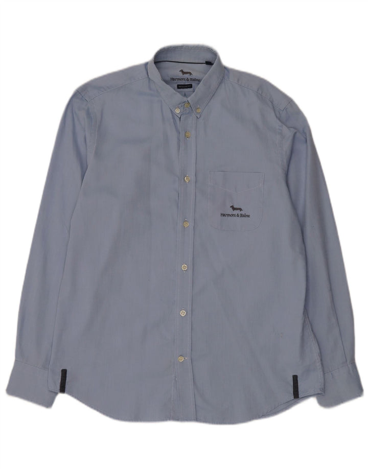 Harmont & Blaine Chemise Regular Fit Homme Bleu Coton