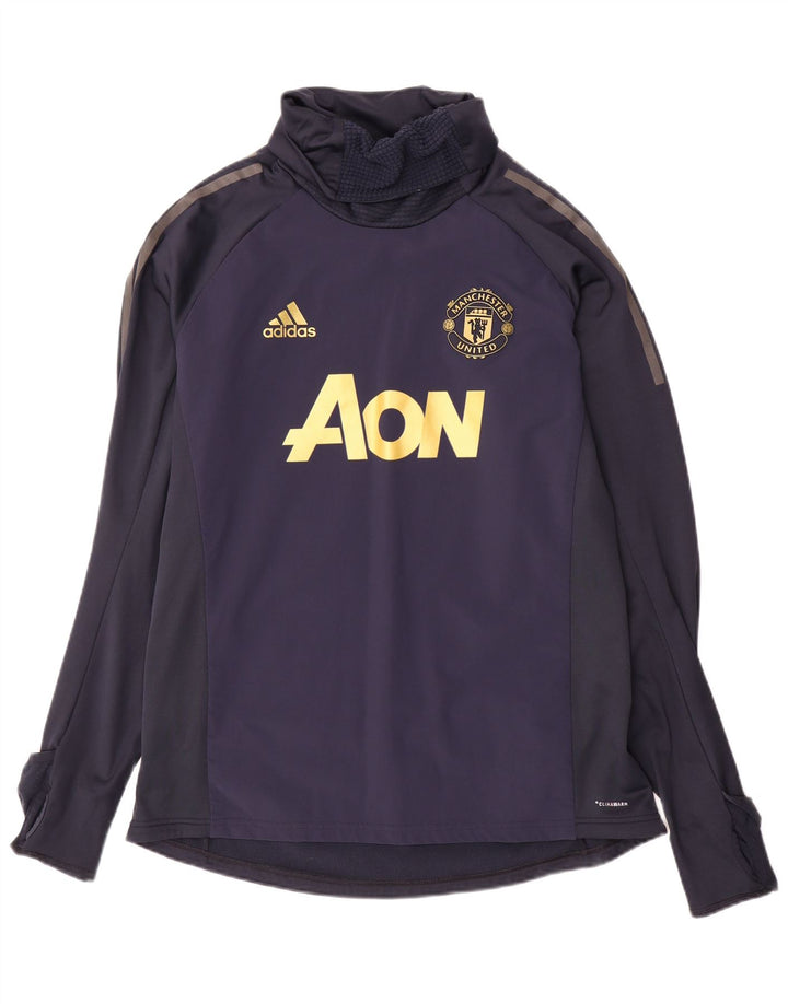 Adidas Homme Manchester United Graphic Haut à manches longues Bleu marine moyen