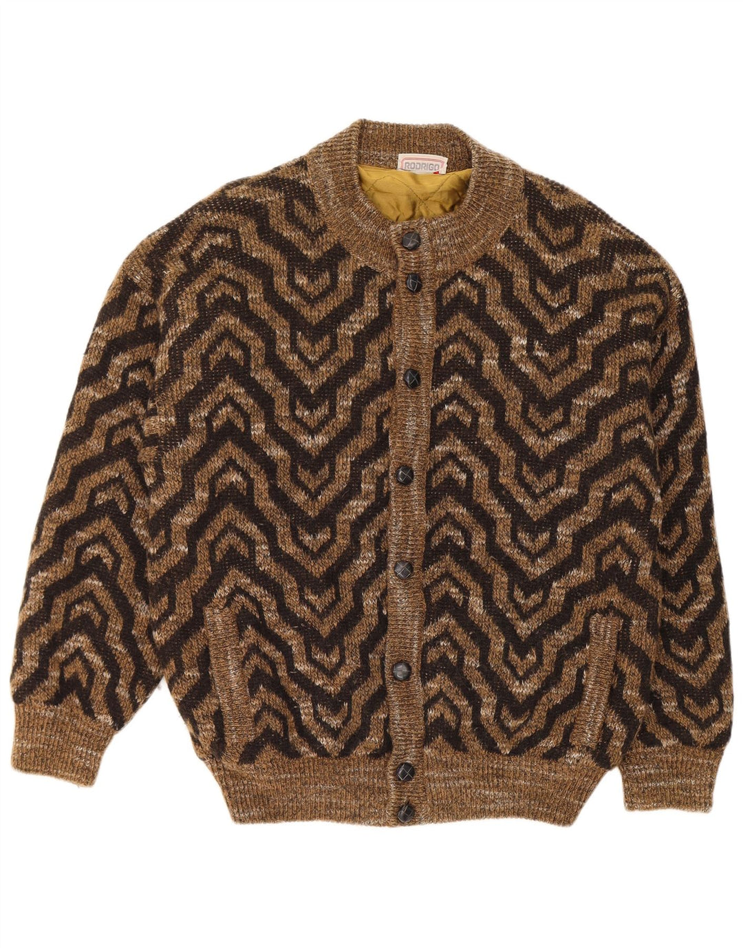 Rodrigo Pull Cardigan Homme XL Marron Géométrique