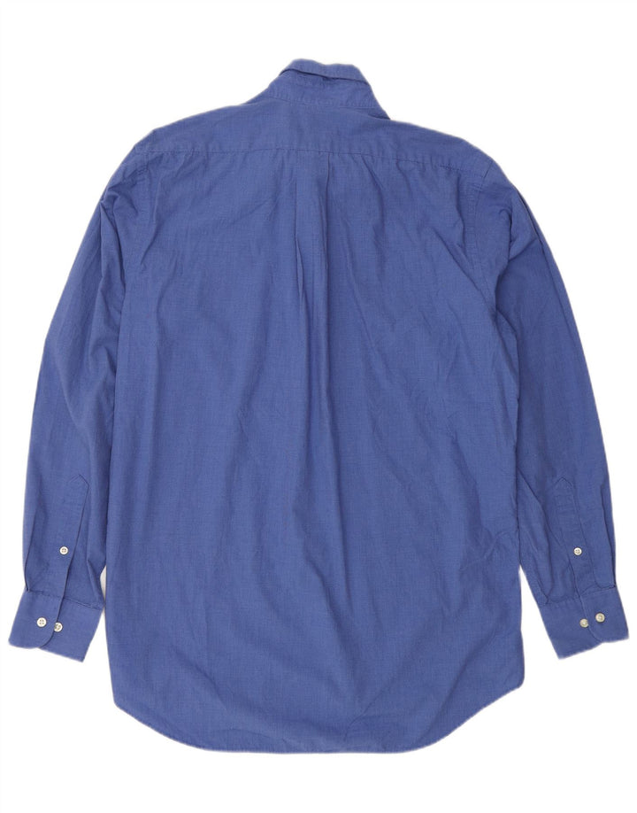 Chaps Chemise coupe classique pour homme Taille 15 1/2 Coton à carreaux bleu moyen