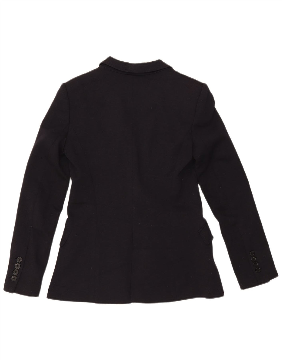 Zara Femme 1 Bouton Blazer Veste UK 10 Petit Noir Polyester