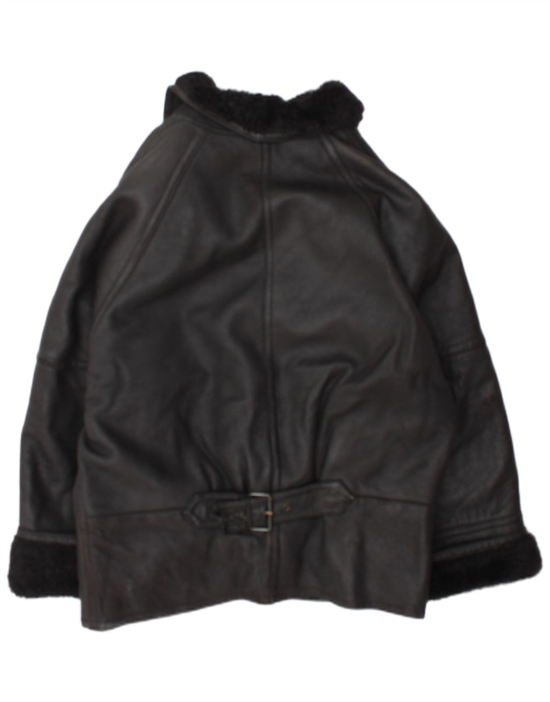 Veste Shearling Femme Vintage IT 46 Grand Shearling Noir