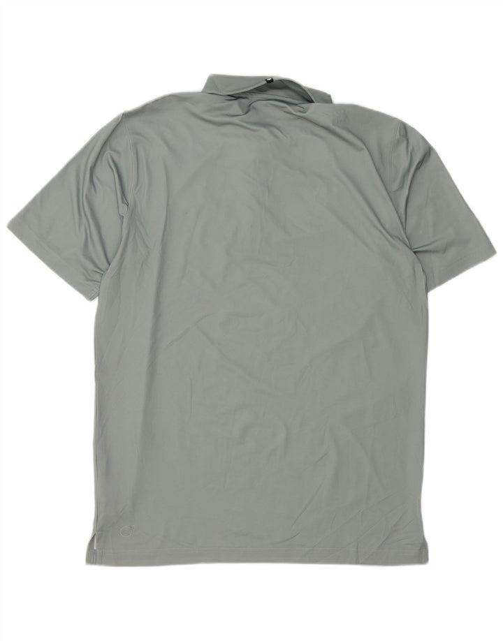 PUMA Polo Homme Gris Moyen Géométrique Polyester