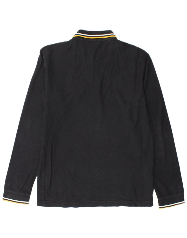 Fila Polo à Manches Longues Homme Noir Moyen Coton