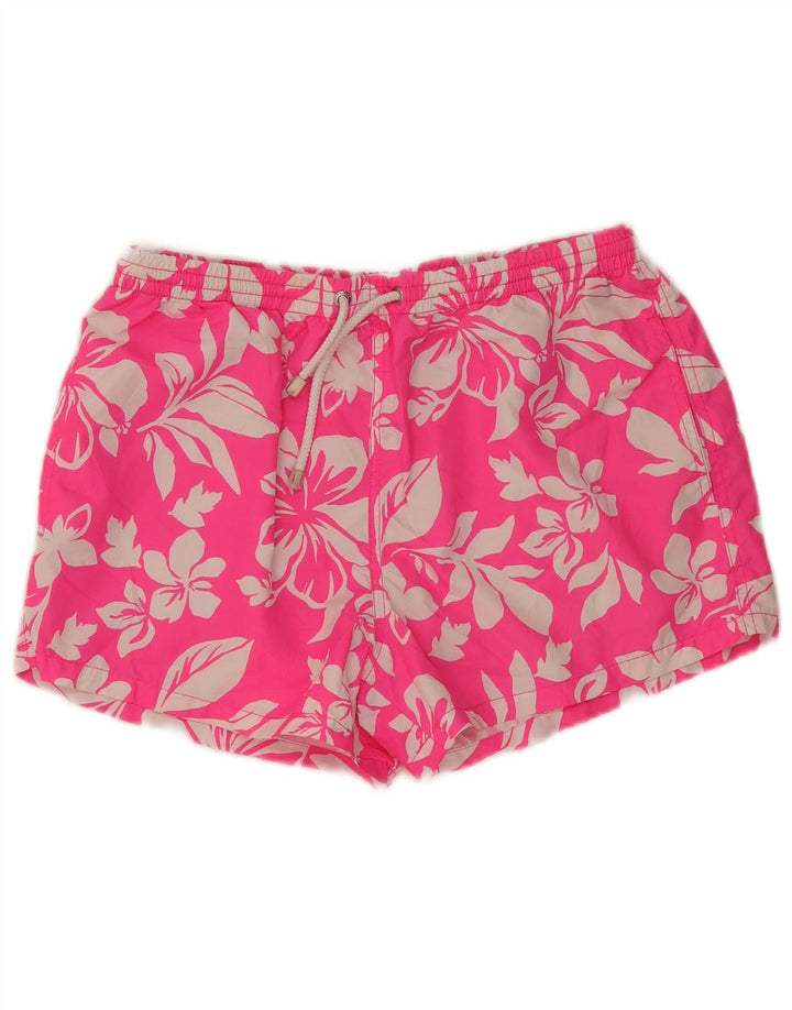 Zara Short de sport pour hommes en polyester floral rose grand