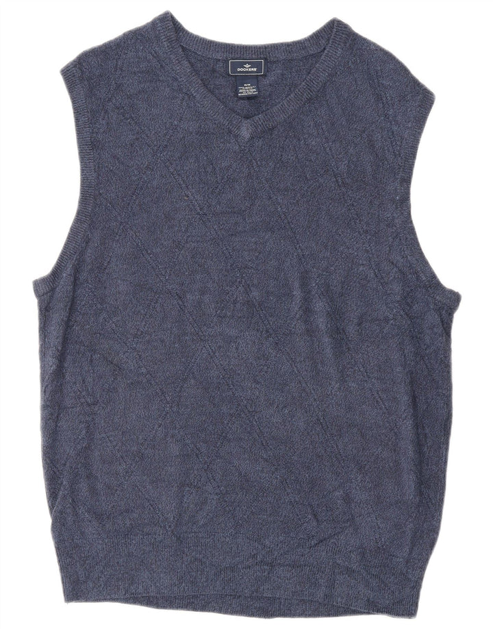 Dockers Débardeur Homme Bleu Marine Moyen Moucheté Acrylique