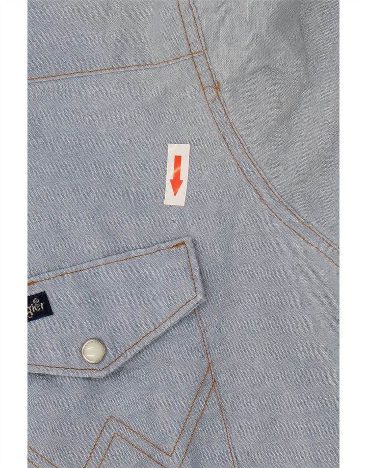 Wrangler Chemise Western Homme Taille 17 XL Bleu Polyester