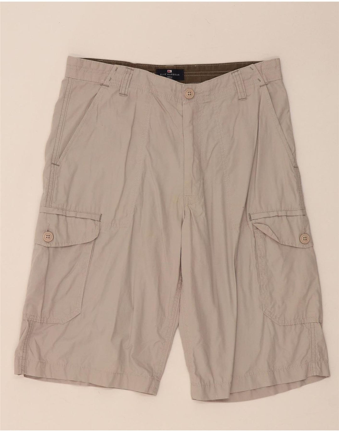 MARKS & SPENCER Short Cargo Homme W32 Gris Moyen Coton