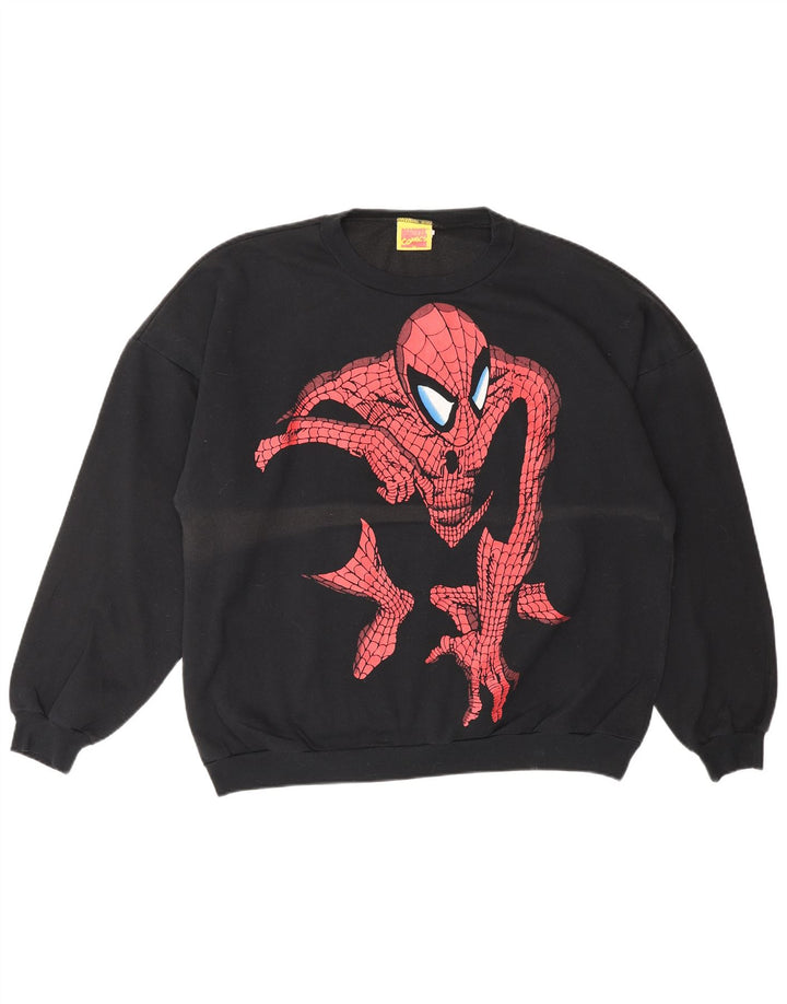 MARVEL COMICS 1994 Sweat-shirt Spider-Man pour hommes XL Noir Comics