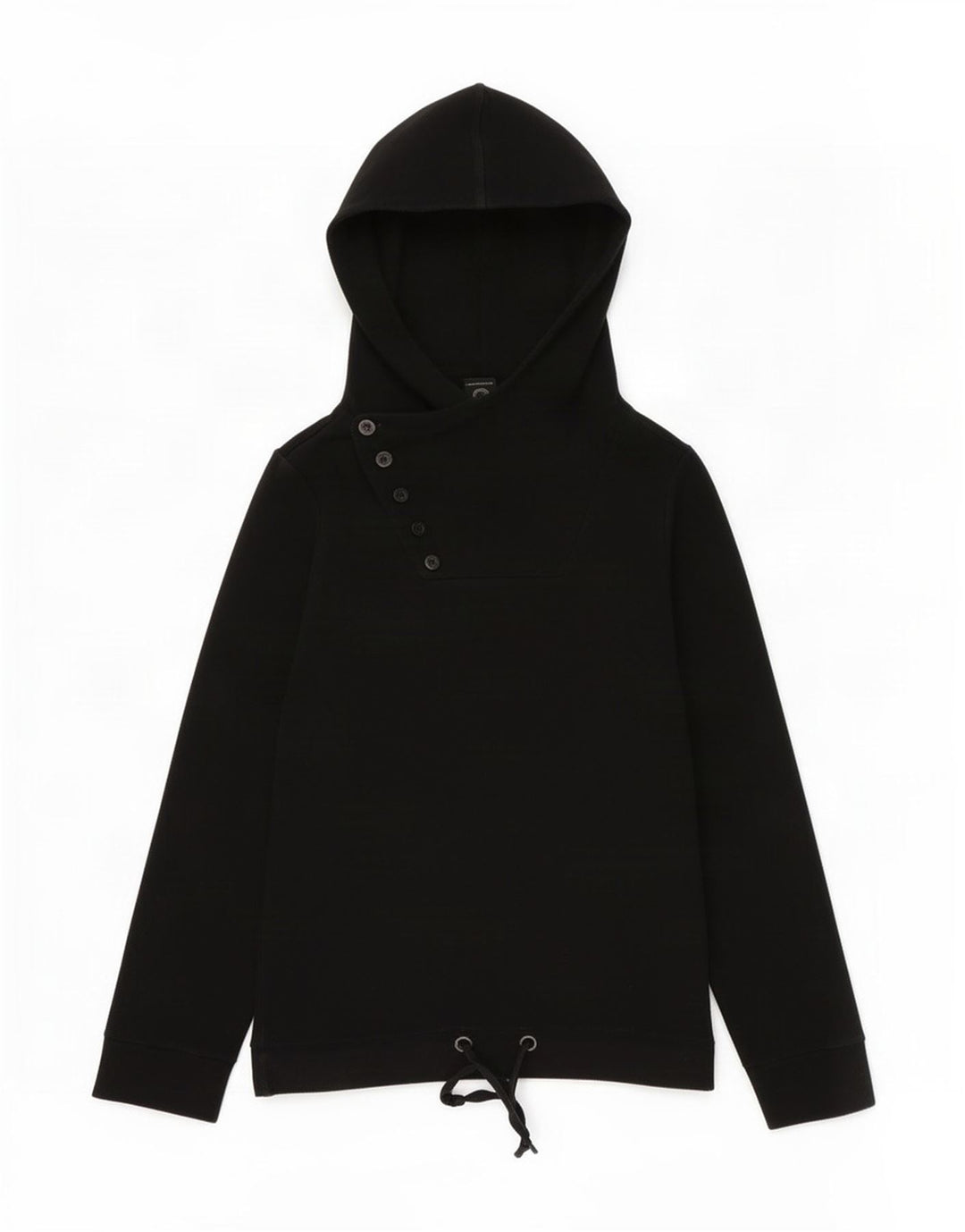 Bench Pull à capuche graphique pour femme avec col boutonné UK 44 Noir moyen