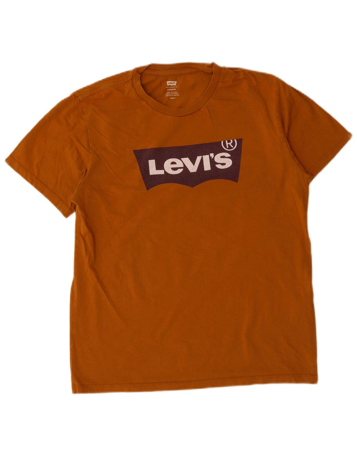 Levi's Tee-Shirt Standard Fit Graphic Homme Marron Moyen Coton