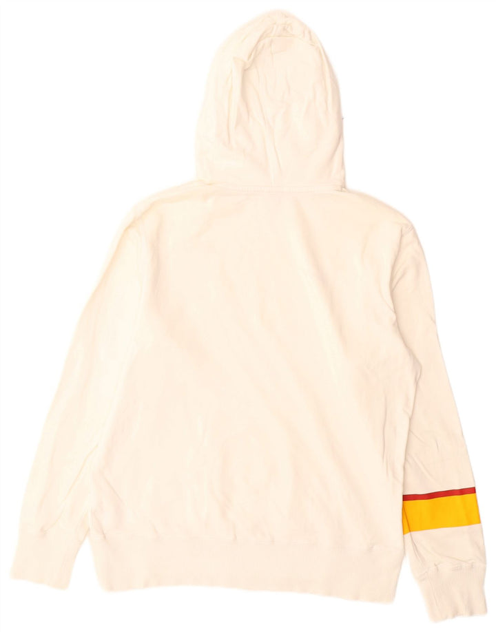 Nike Pull à capuche graphique en coton color block blanc moyen pour homme