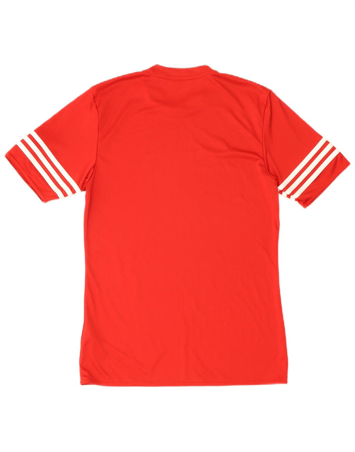 Adidas Hommes Climalite T-Shirt Haut Petit Rouge Polyester
