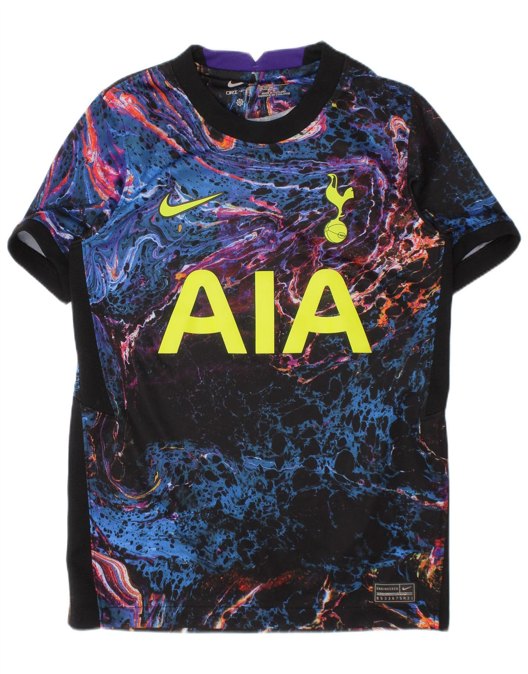 NIKE Garçons Tottenham Hotspur Graphic T-Shirt Top 8-9 ans Petit Noir