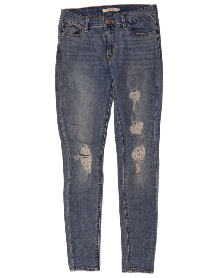 LEVI'S Jean super skinny 710 effet vieilli W28 L30 bleu polyester pour femme