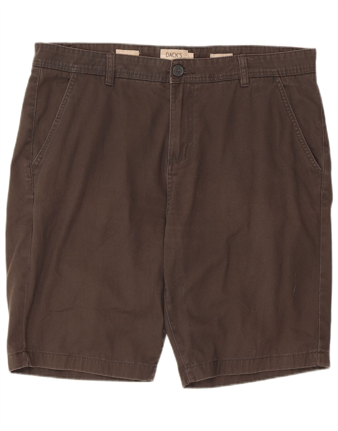 Dack's Short Chino Coupe Regular Homme IT 54 2XL W36 Coton Marron