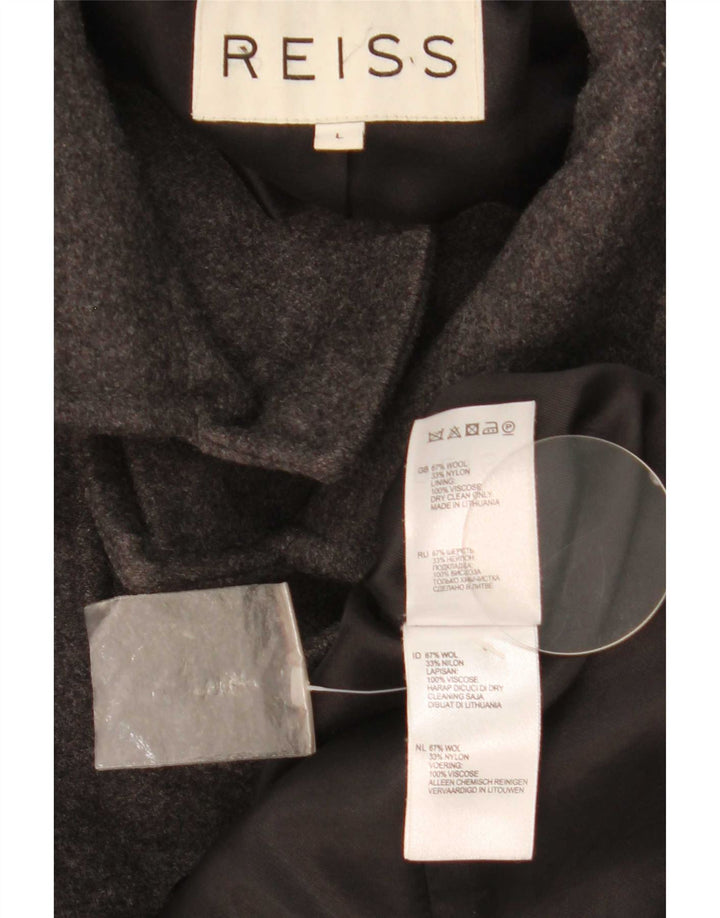 Reiss Manteau Homme UK 40 Grande Laine Grise