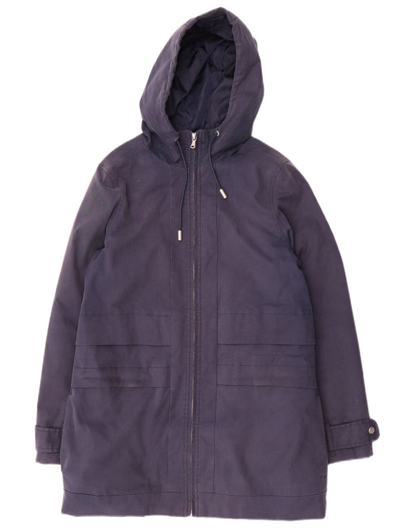 Crew Clothing Veste parka surdimensionnée à capuche pour femme UK 10 Small Bleu marine