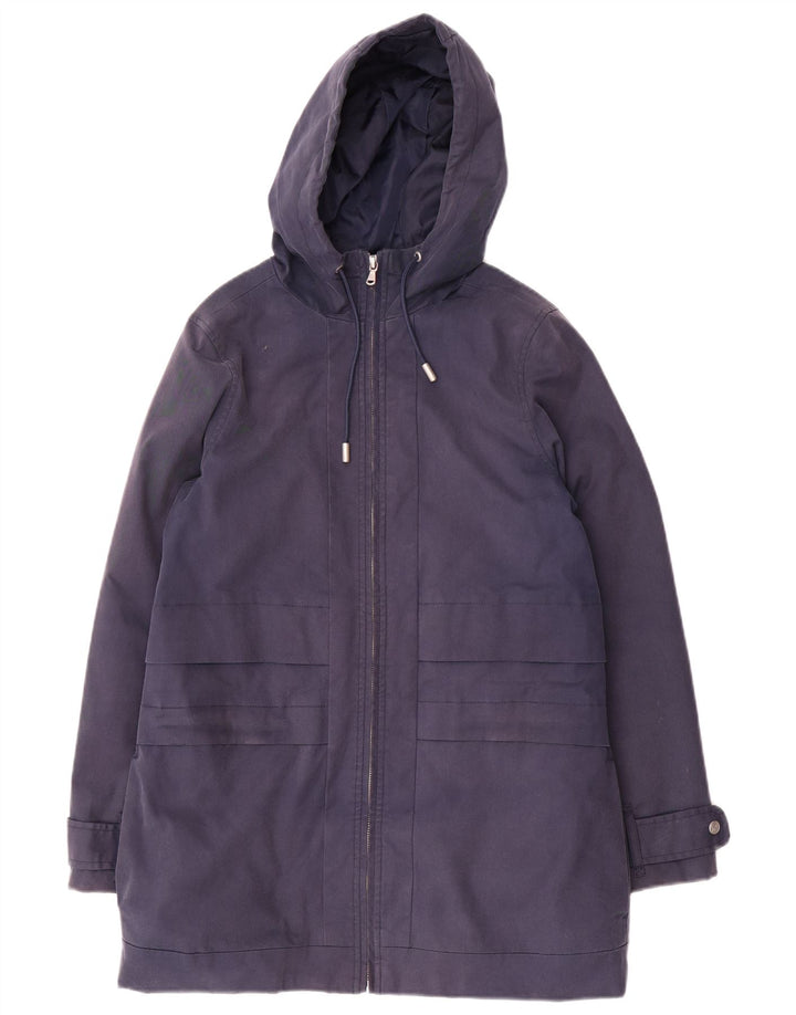 Crew Clothing Veste parka surdimensionnée à capuche pour femme UK 10 Small Bleu marine