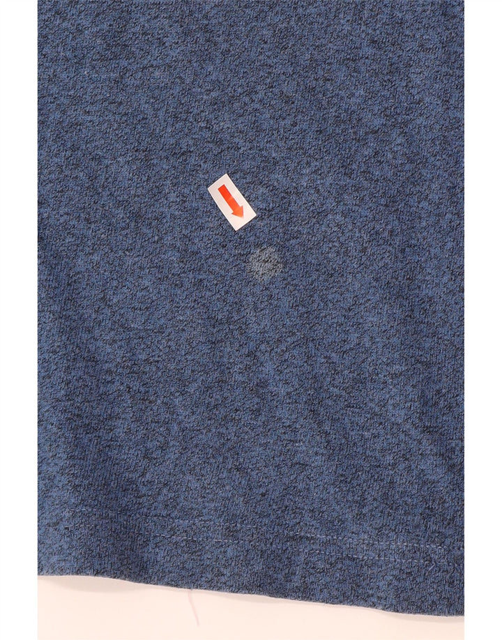ASICS T-Shirt Homme Bleu Moyen Moucheté Coton
