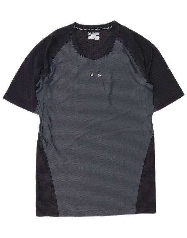 Under Armour T-shirt de compression pour homme 2XL Gris Colorblock Polyester