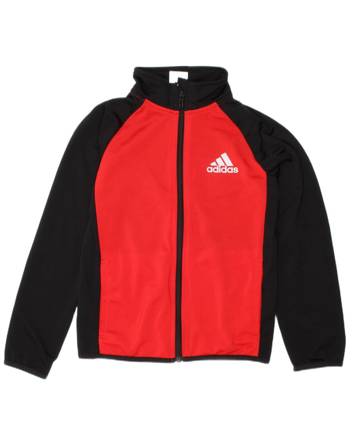 Adidas Veste de survêtement pour garçon 7-8 ans Noir Colourblock Polyester